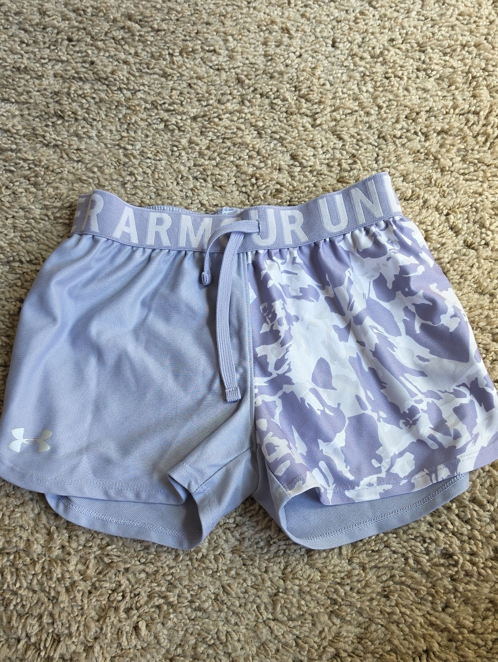 Under Armour Women's Lavender Camouflage Athletic Shorts